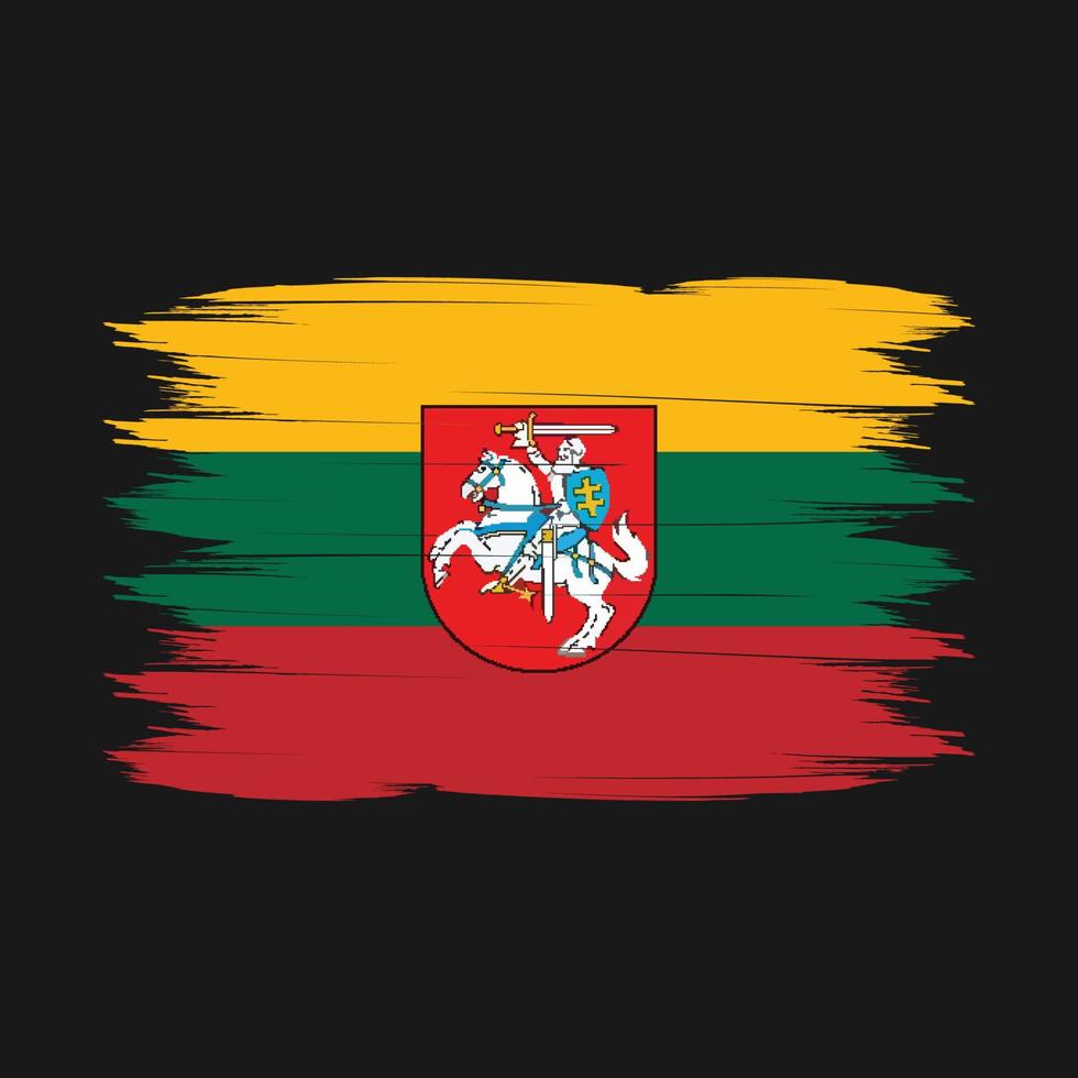 Lithuania Flag Brush Vector
