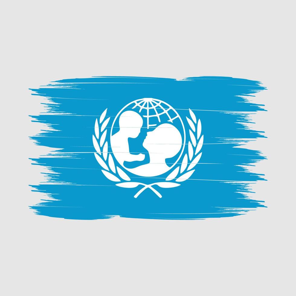 vector de pincel de bandera de unicef