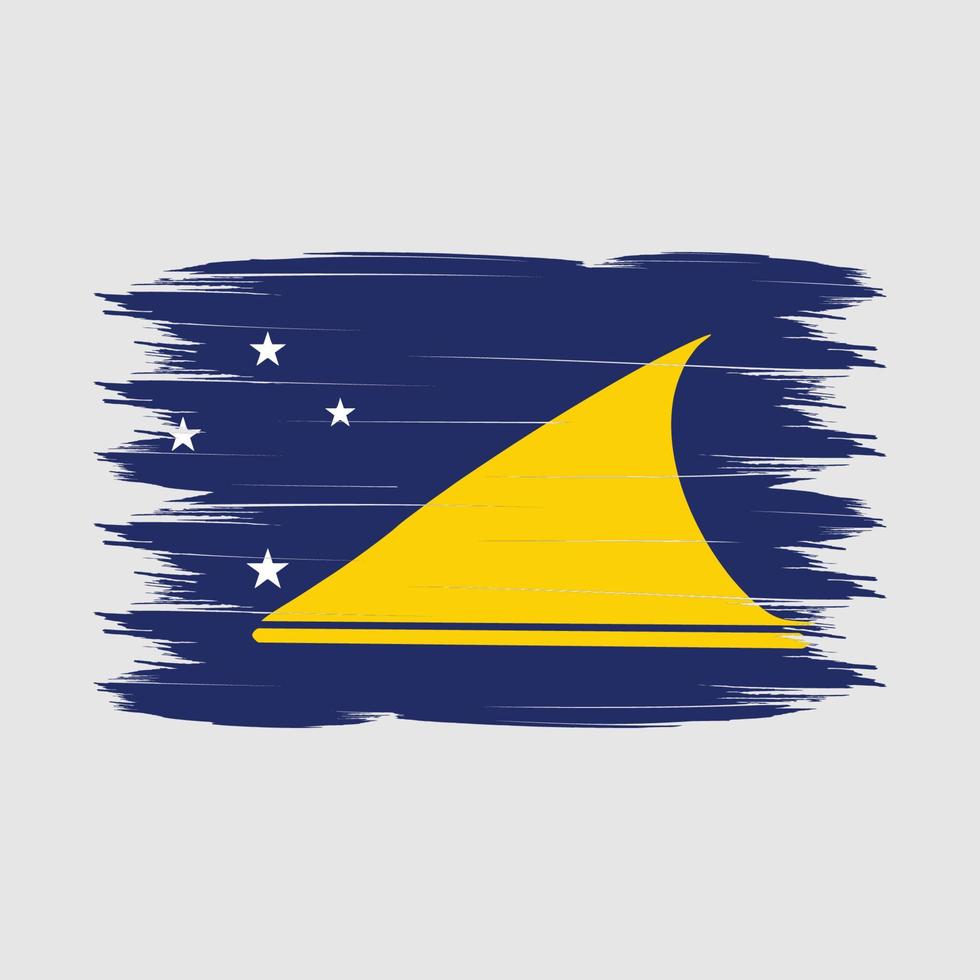 Tokelau Flag Brush Vector