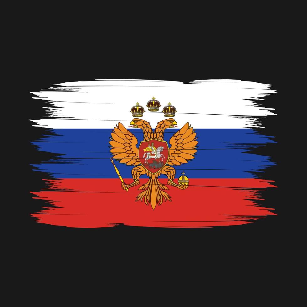 Russia Flag Brush Vector