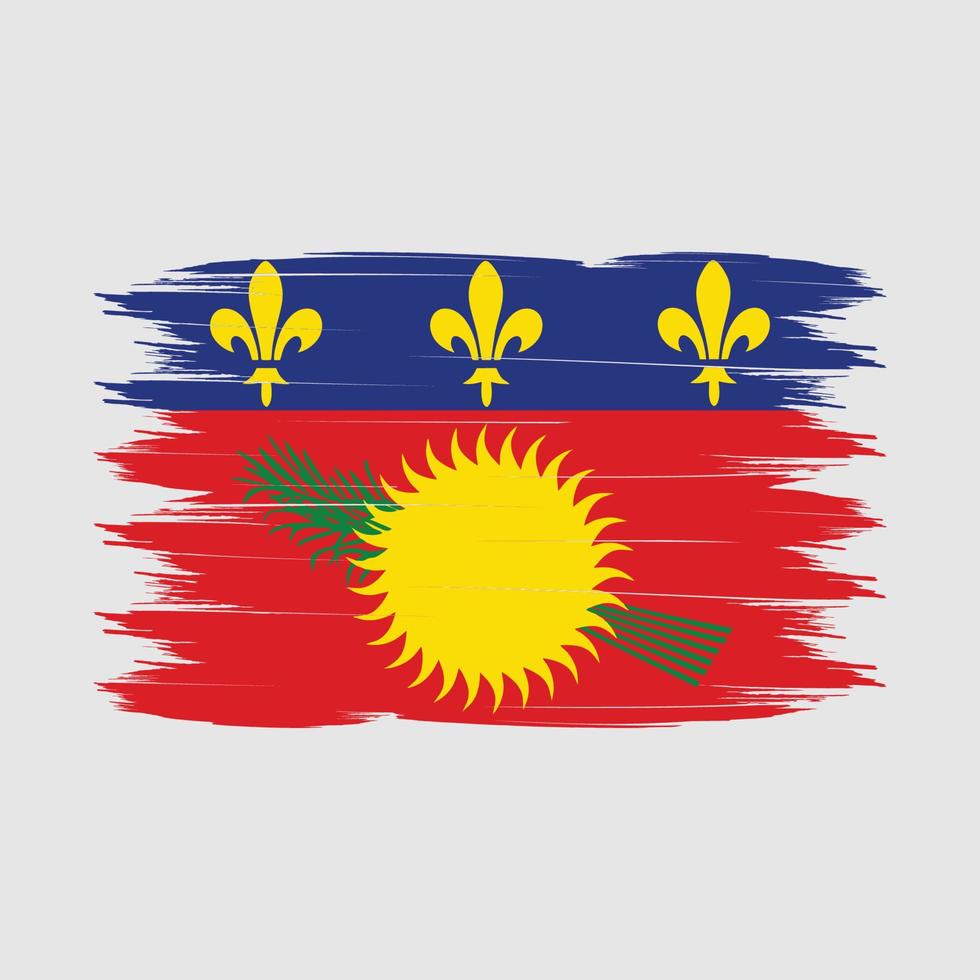 Guadeloupe Flag Brush Vector