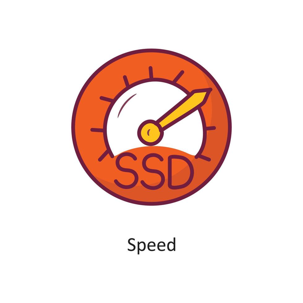 Speed vector filled outline Icon Design illustration. Gaming Symbol on White background EPS 10 File