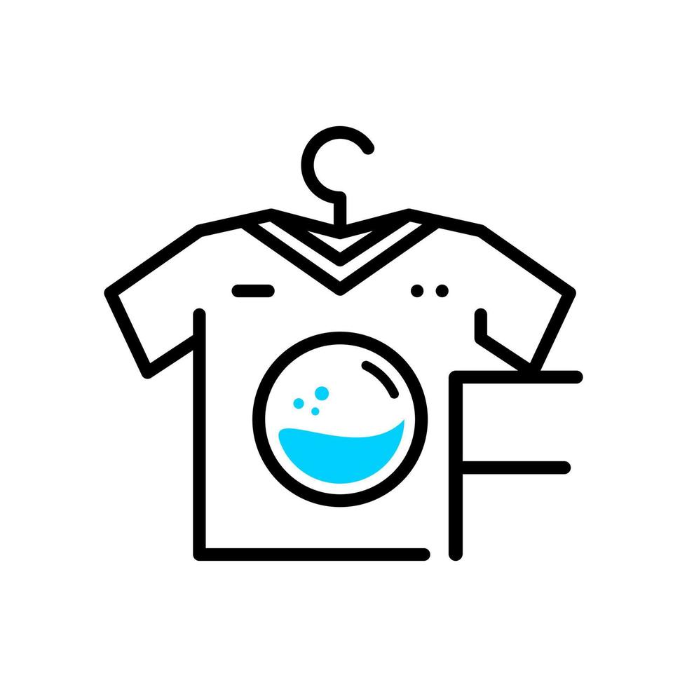Initial F Laundry Logo vector