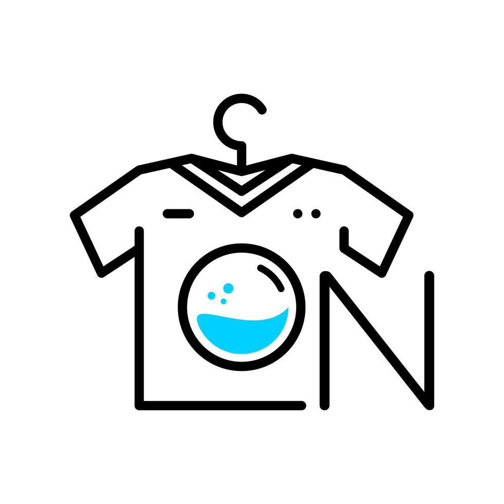 Initial N Laundry Logo vector
