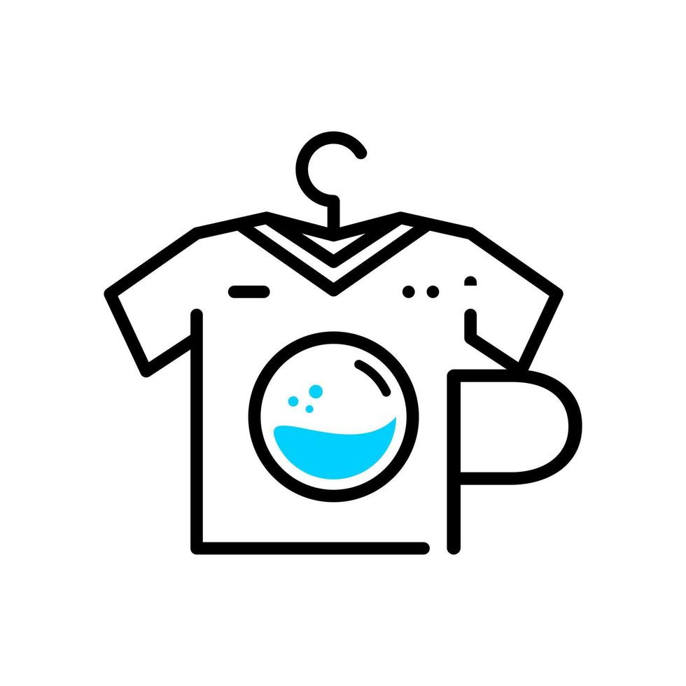 Initial P Laundry Logo vector