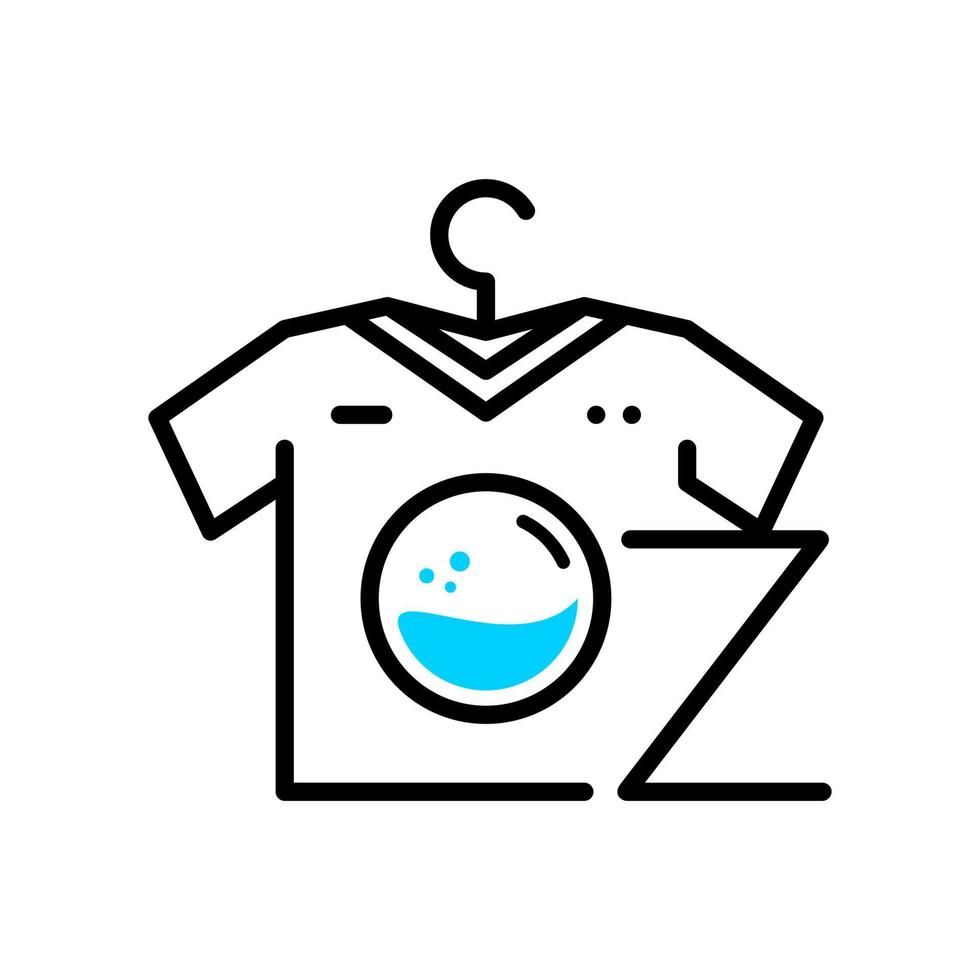 Initial Z Laundry Logo vector