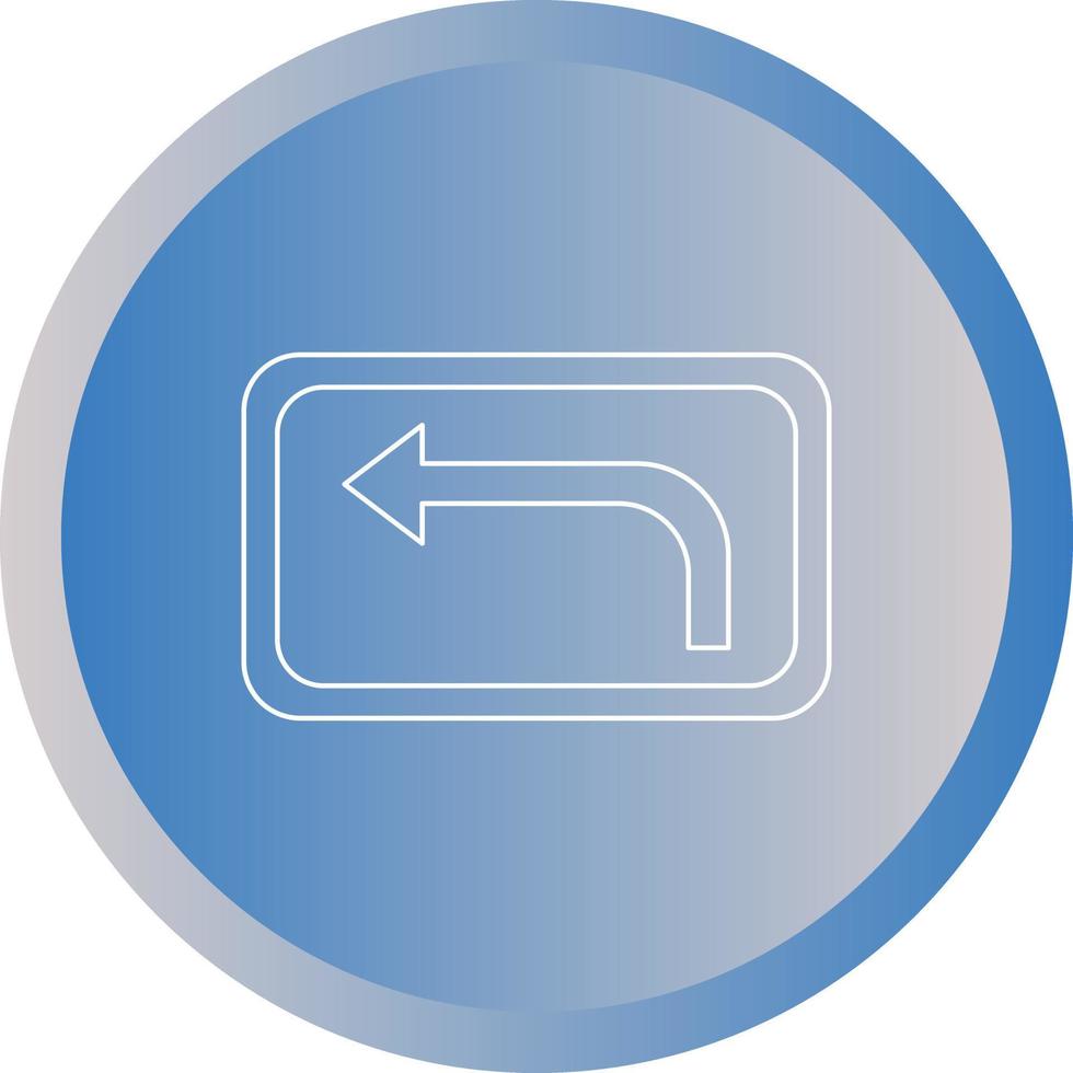 Beautiful Left Turn line icon vector