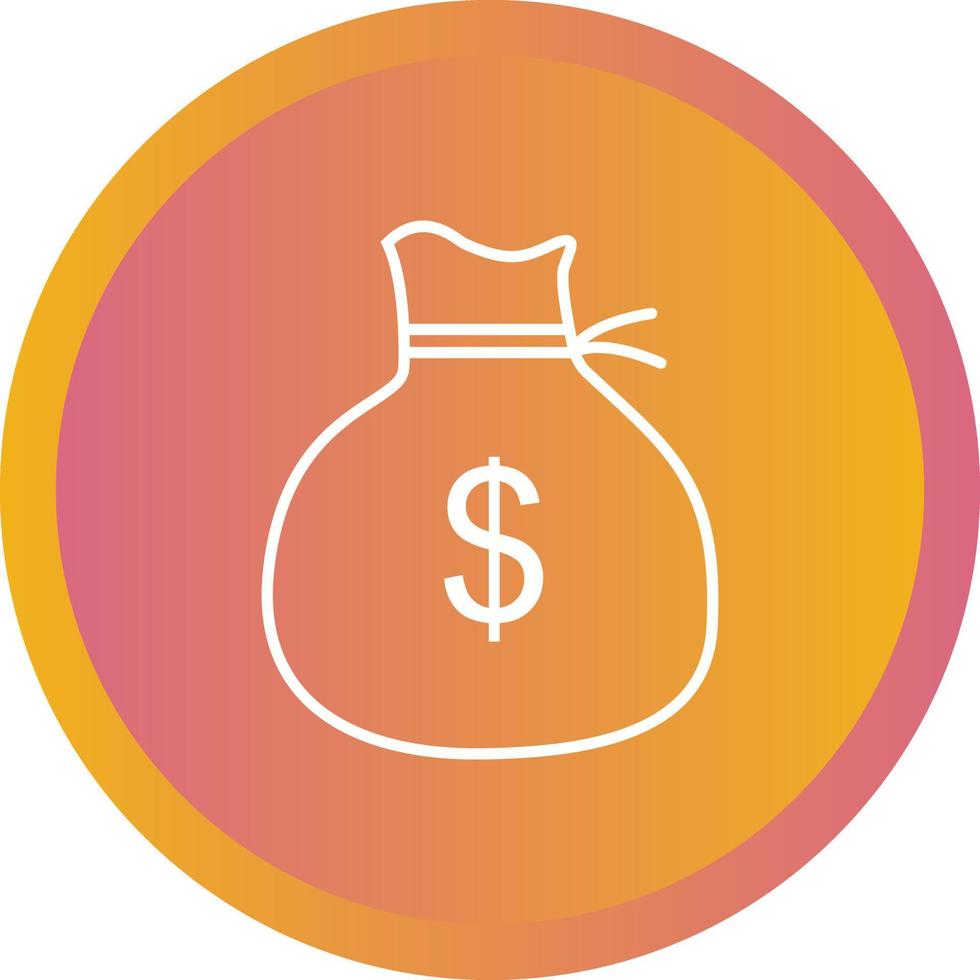 Beautiful Money bag Vector line icon