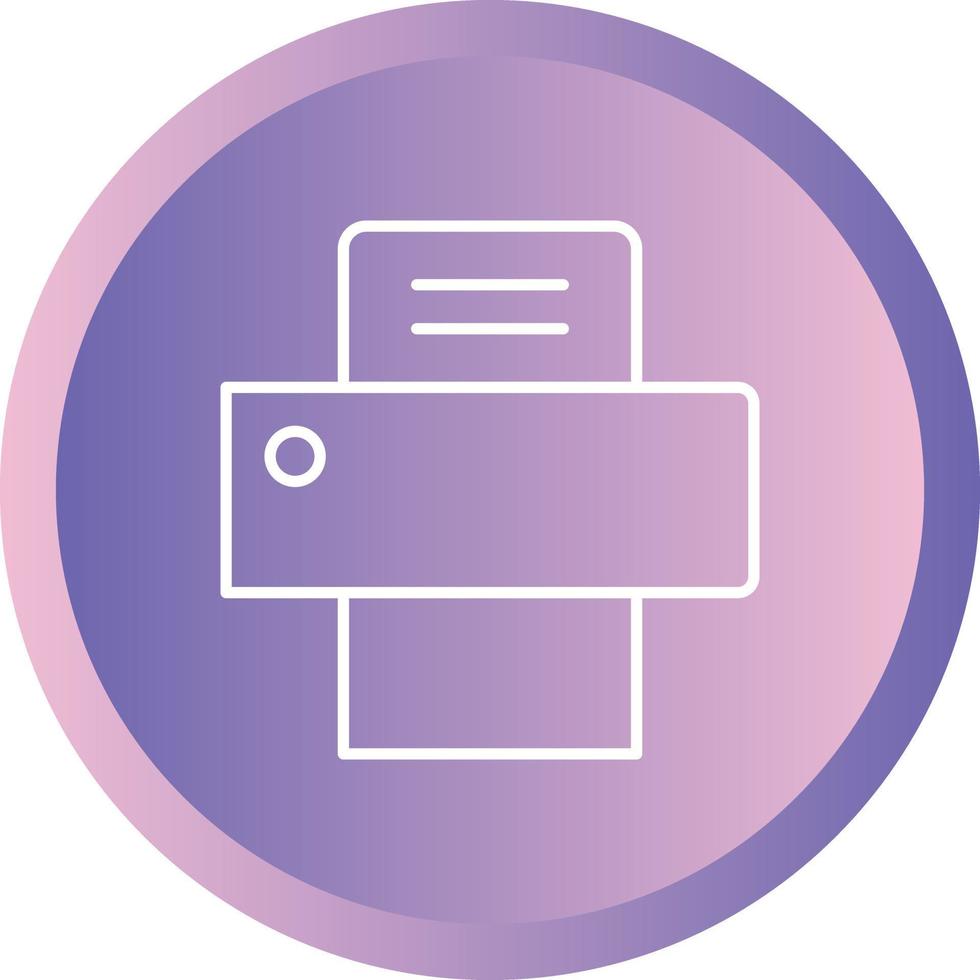Beautiful Printer Line Vector Icon