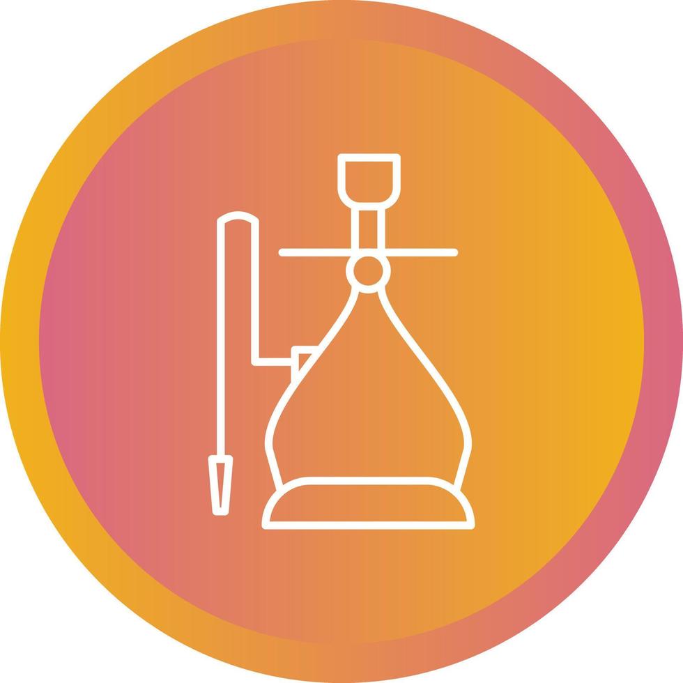 Beautiful Hookah  Line Vector Icon