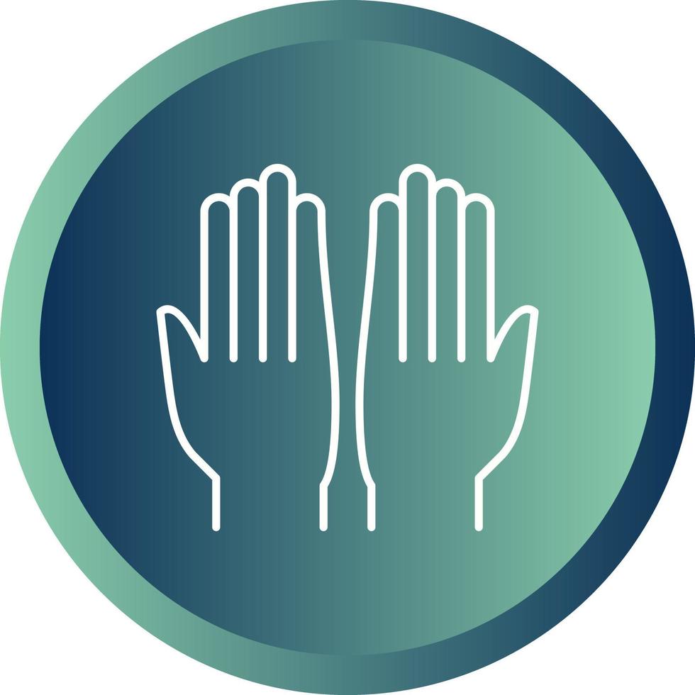 Beautiful Praying Hand Line Vector Icon