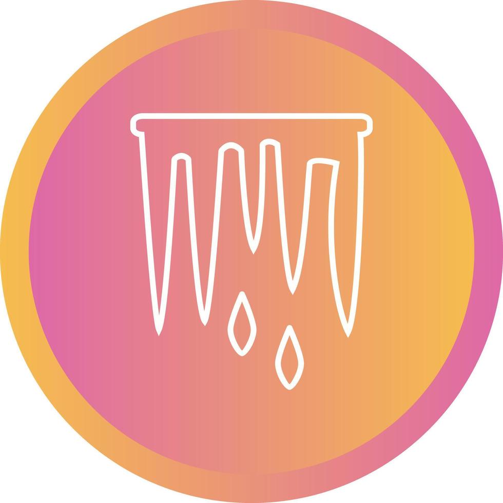 Beautiful Icicle Line Vector Icon