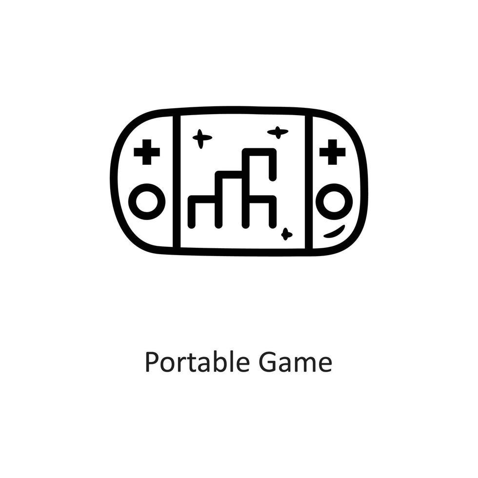 Portable Game vector outline Icon Design illustration. Gaming Symbol on White background EPS 10 File