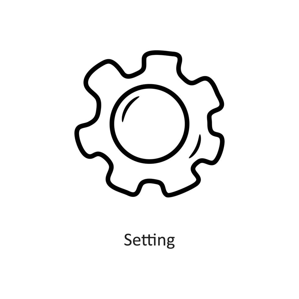 Setting vector outline Icon Design illustration. Gaming Symbol on White background EPS 10 File
