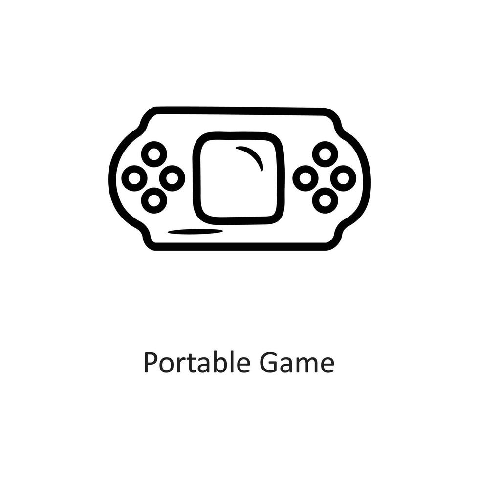 Portable Game vector outline Icon Design illustration. Gaming Symbol on White background EPS 10 File