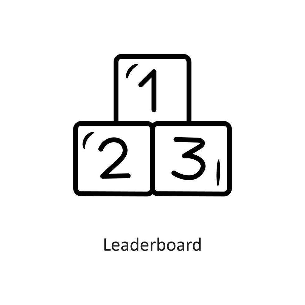Leaderboard vector outline Icon Design illustration. Gaming Symbol on White background EPS 10 File