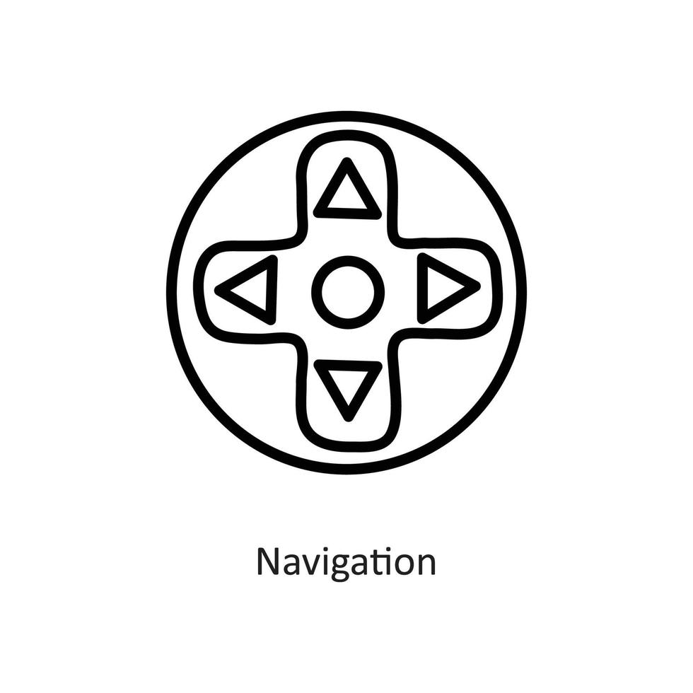 Navigation vector outline Icon Design illustration. Gaming Symbol on White background EPS 10 File