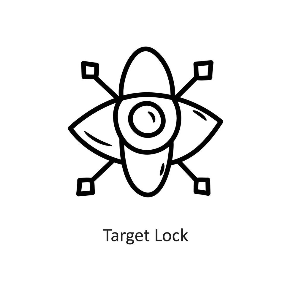 Target lock vector outline Icon Design illustration. Gaming Symbol on White background EPS 10 File