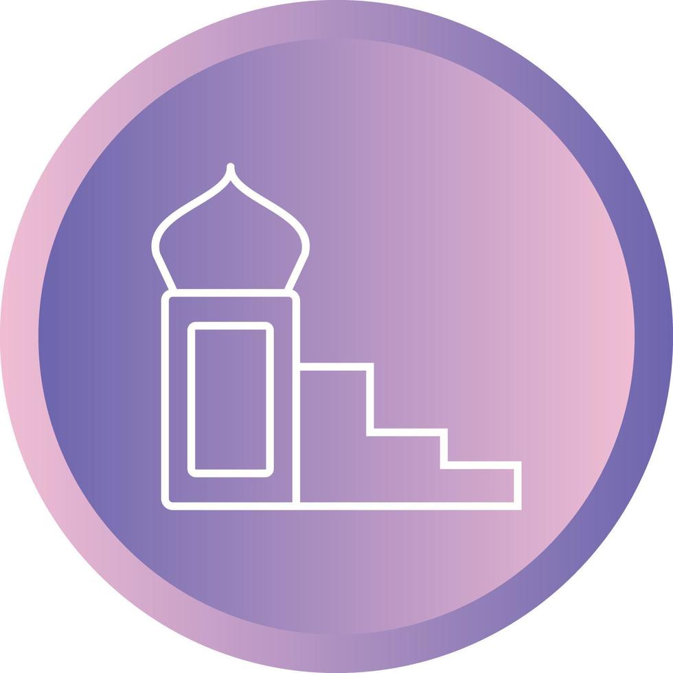 Beautiful Mimbar Line Vector Icon