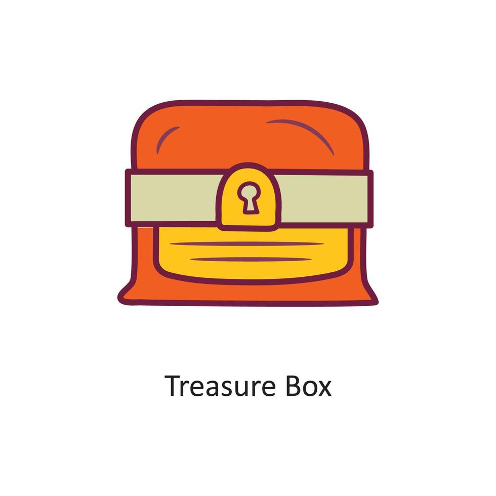 Treasure Box vector filled outline Icon Design illustration. Gaming Symbol on White background EPS 10 File
