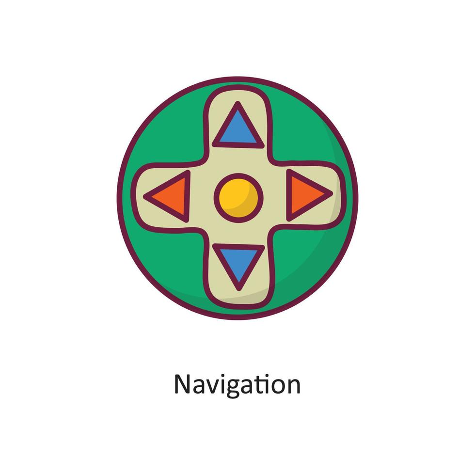 Navigation vector filled outline Icon Design illustration. Gaming Symbol on White background EPS 10 File