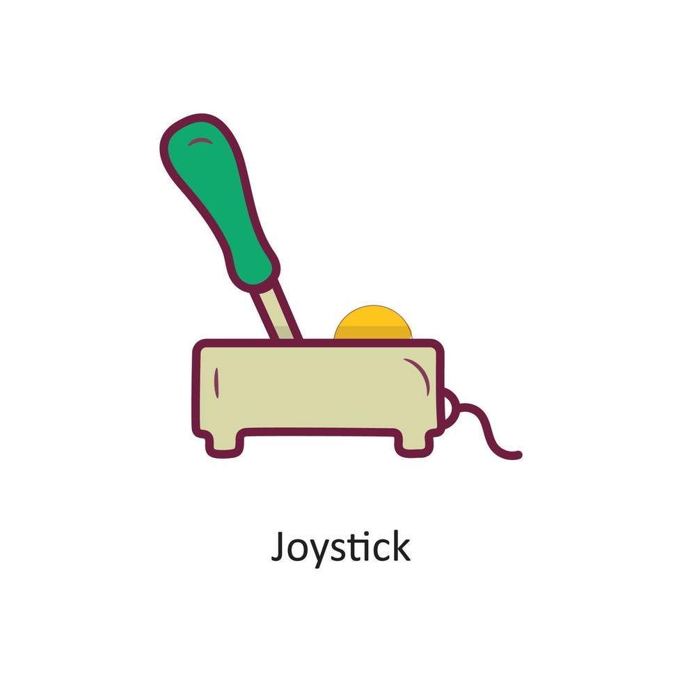 ilustración de diseño de icono de contorno lleno de vector de joystick. símbolo de juego en el archivo eps 10 de fondo blanco