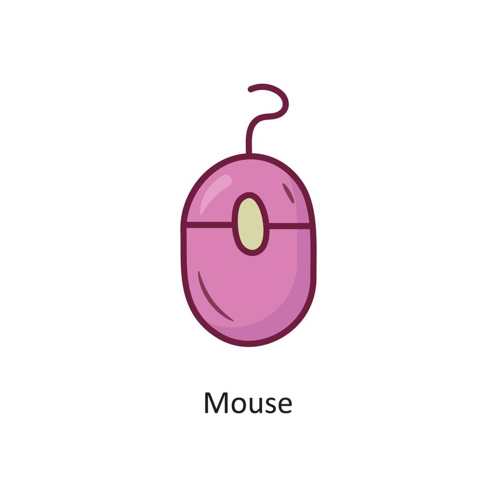 Mouse vector filled outline Icon Design illustration. Gaming Symbol on White background EPS 10 File