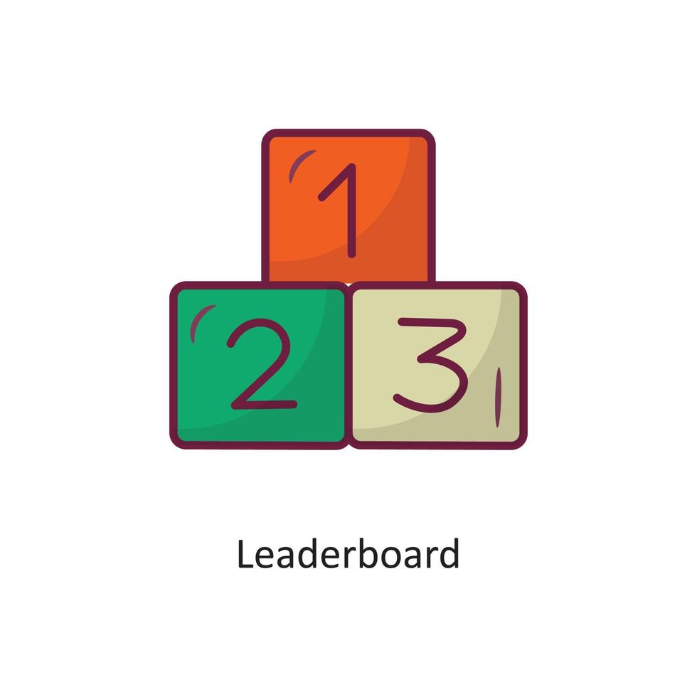 Leaderboard vector filled outline Icon Design illustration. Gaming Symbol on White background EPS 10 File