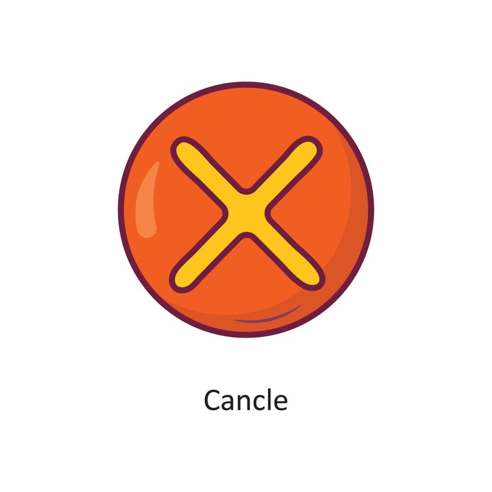 Cancel vector filled outline Icon Design illustration. Gaming Symbol on White background EPS 10 File