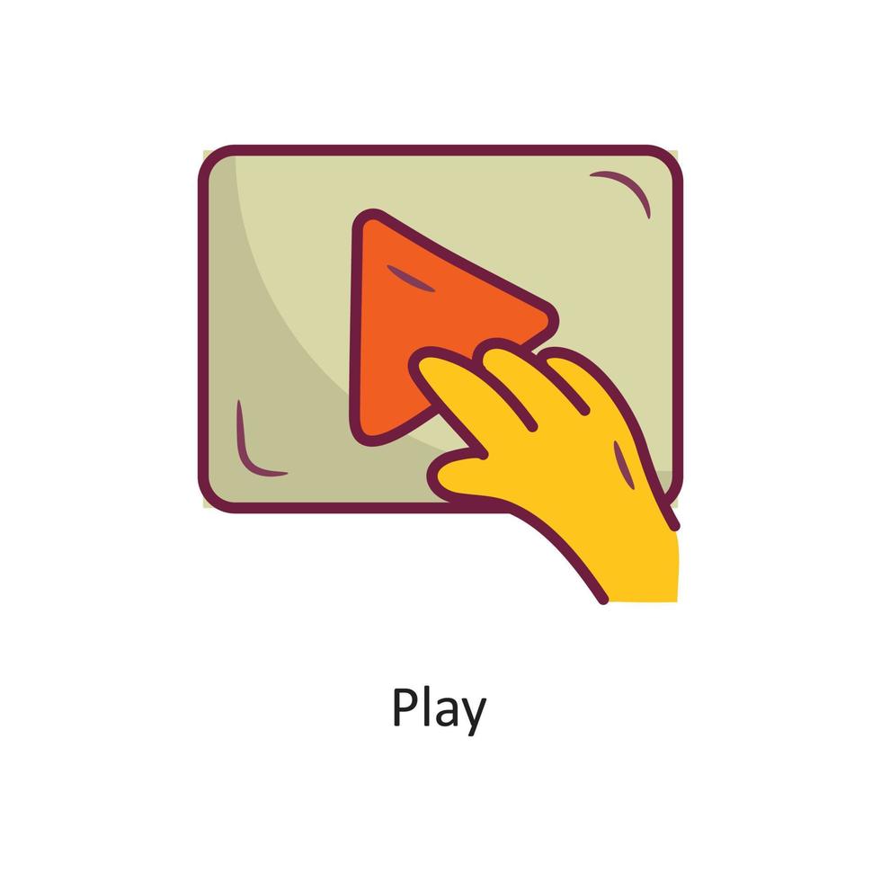Play vector filled outline Icon Design illustration. Gaming Symbol on White background EPS 10 File