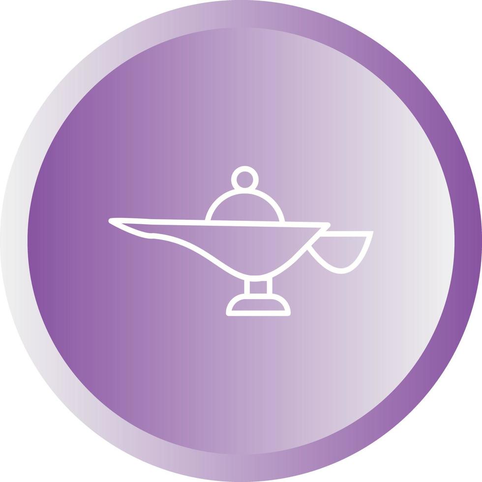 Beautiful Magical Lamp Line Vector Icon