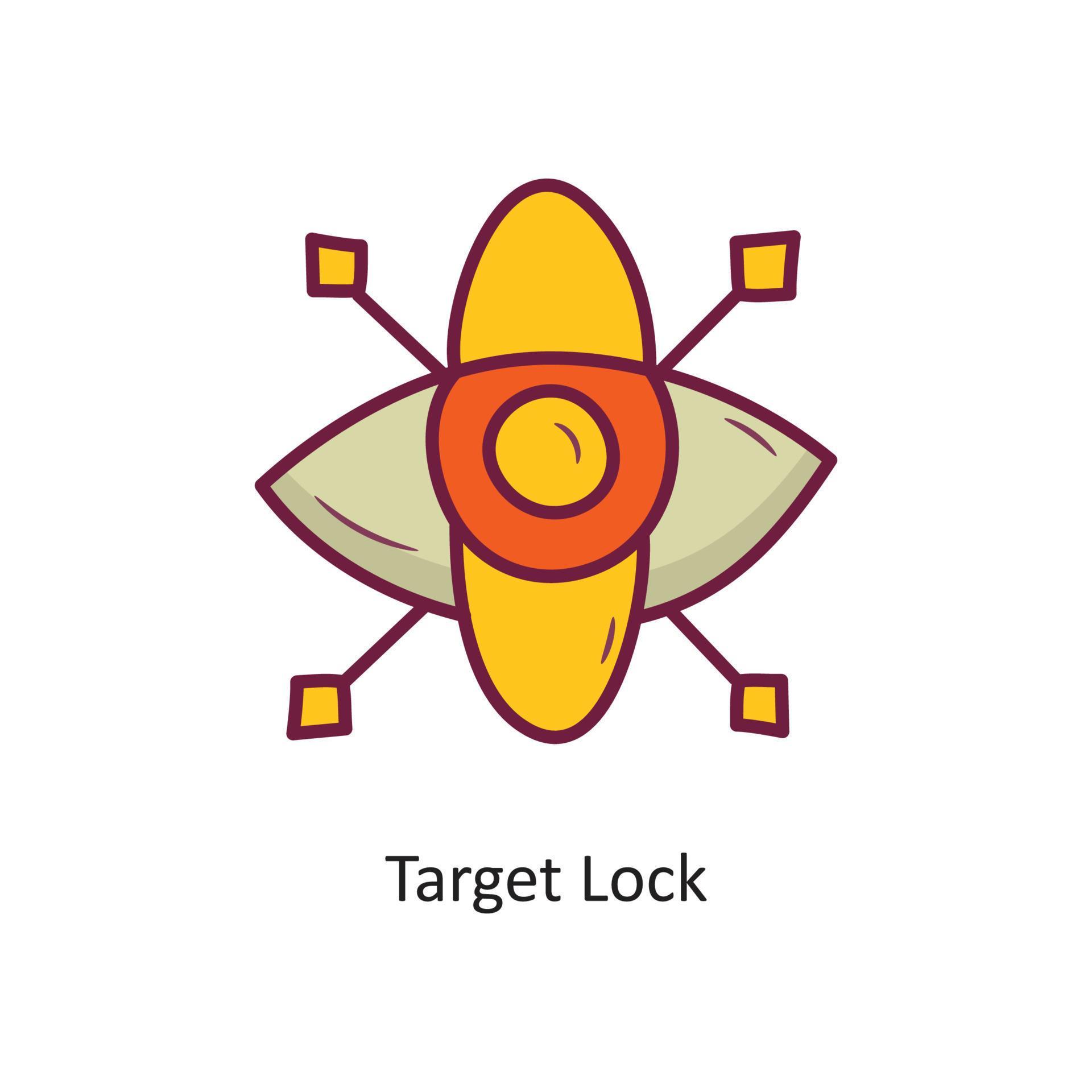 Target lock vector filled outline Icon Design illustration. Gaming