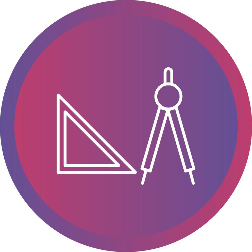 Beautiful Geometry Tools Line Vector Icon