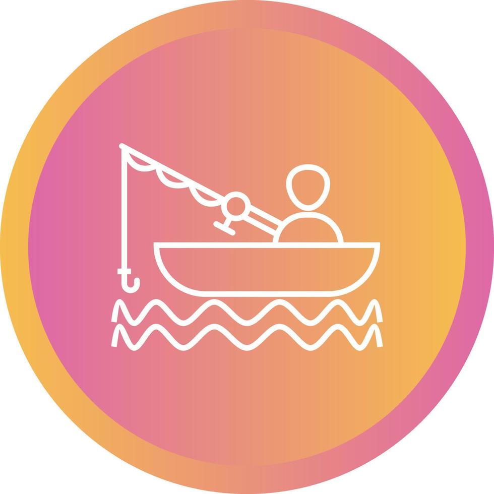 Beautiful Fishing Line Vector Icon