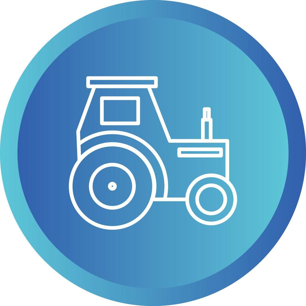 hermoso icono de línea de vector de tractor