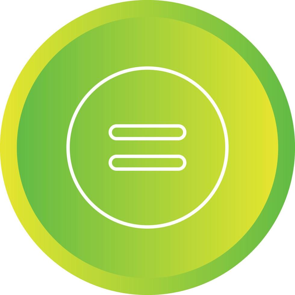 Beautiful Equal to Symbol Line Vector Icon