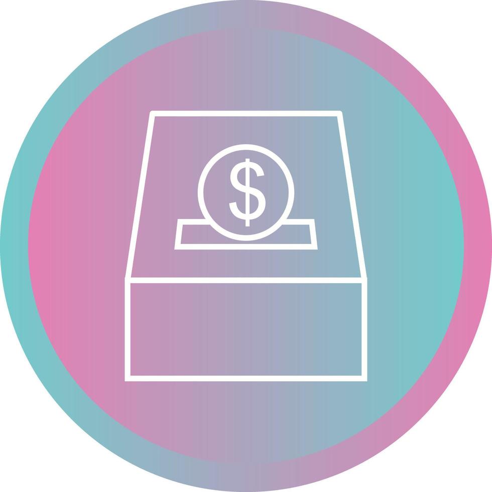 Beautiful Charity Box Line Vector Icon