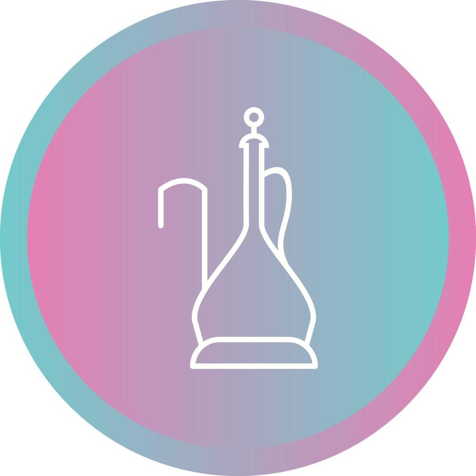 Beautiful Hookah Line Vector Icon