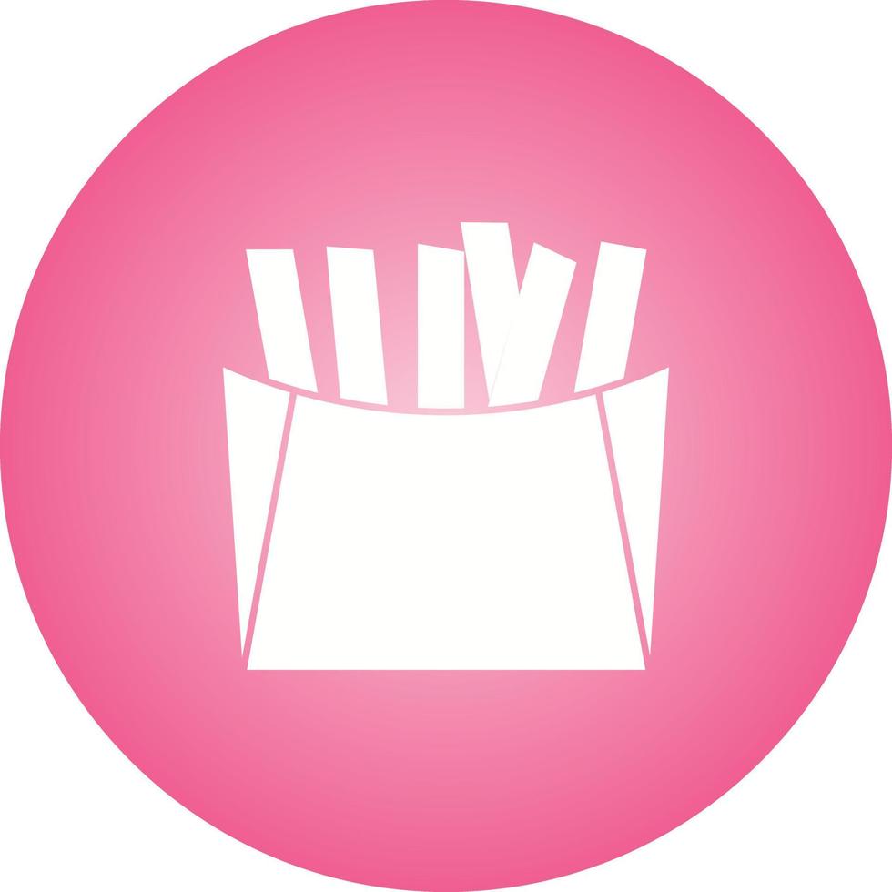 Unique Fries Vector Glyph Icon