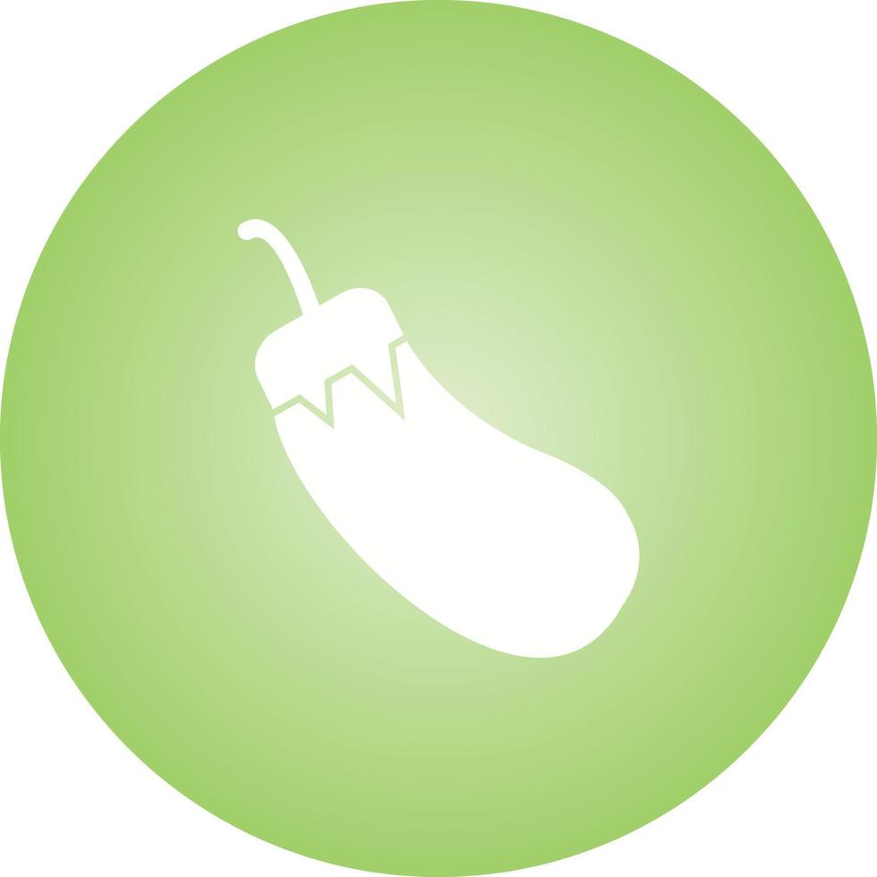 Unique Eggplant Vector Glyph Icon