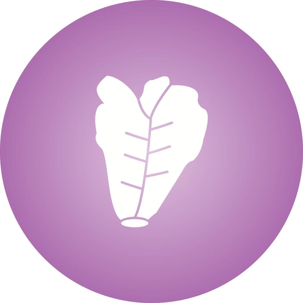 Unique Lettuce Vector Glyph Icon