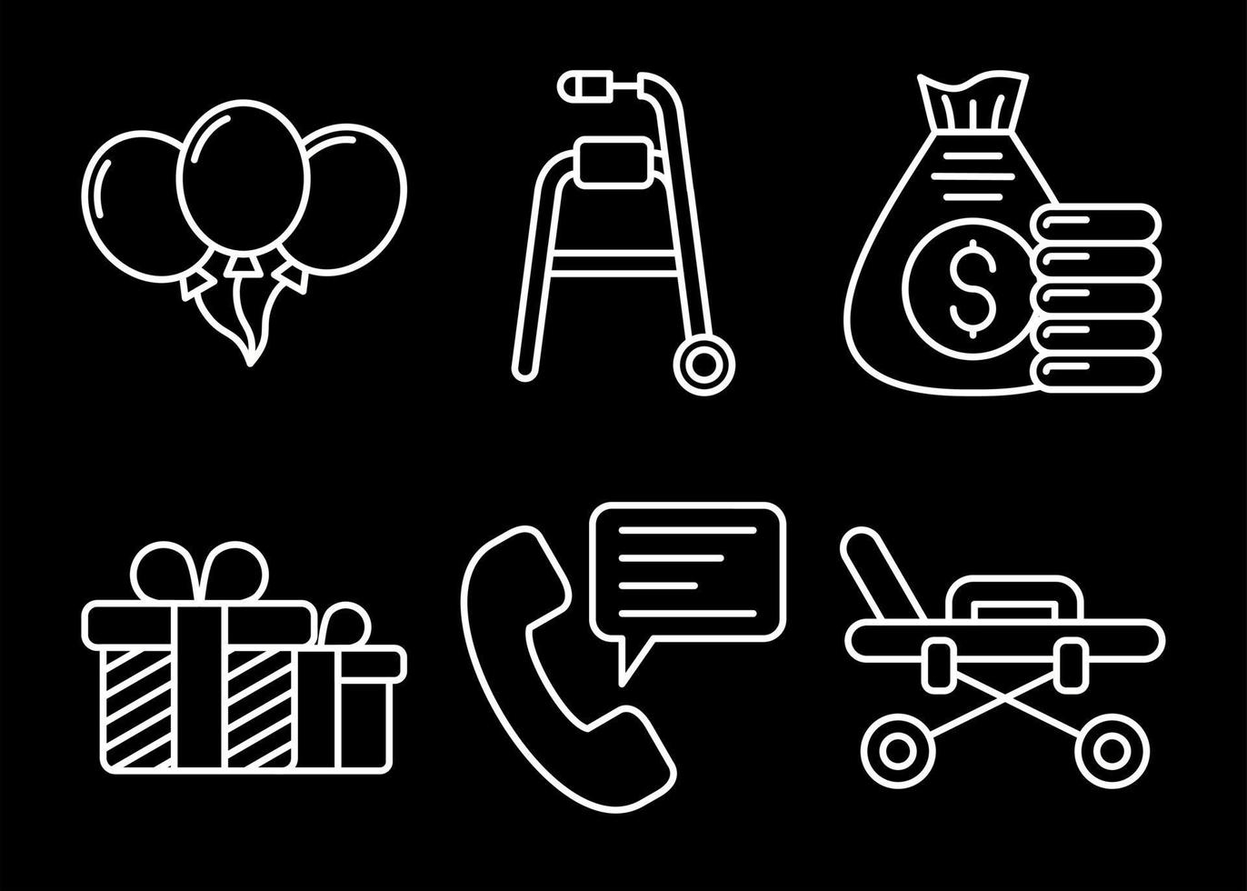 Unique Line Inverted Vector Icon Set 17486854 Vector Art at Vecteezy