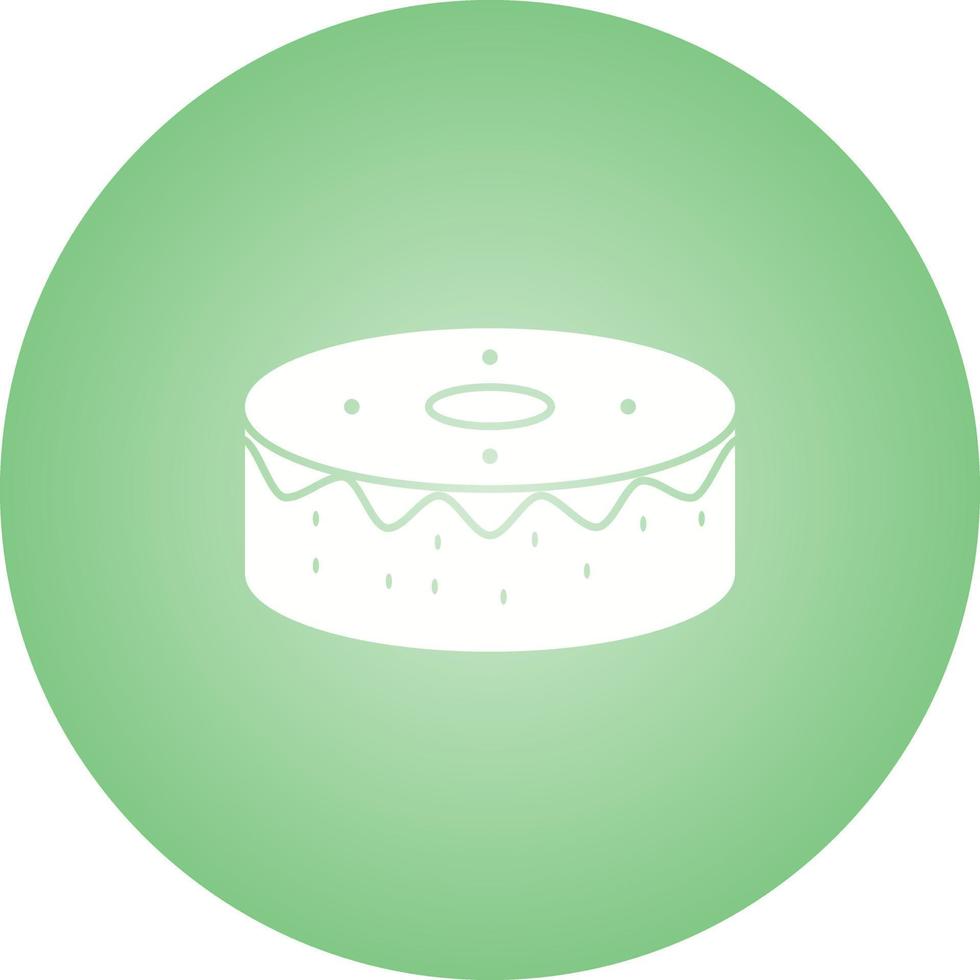 icono de glifo de vector de pastel de cumpleaños único