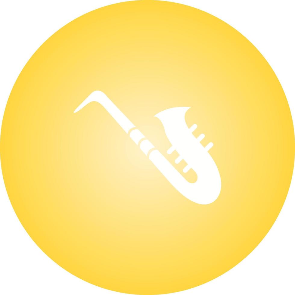 Unique Saxophone Vector Glyph Icon