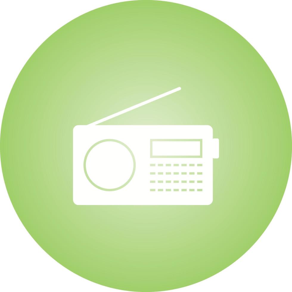 icono de glifo de vector de conjunto de radio único