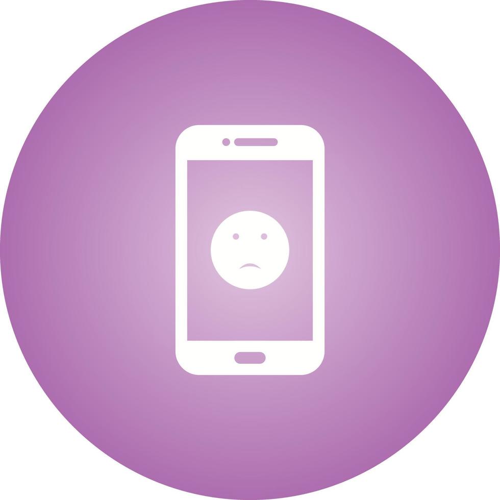 Unique Sad Face Vector Glyph Icon