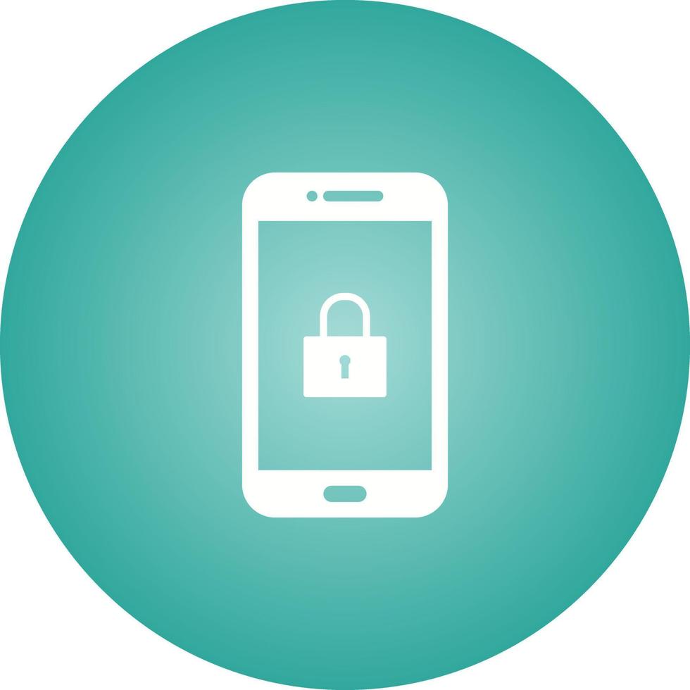 Unique Lock Screen Vector Glyph Icon