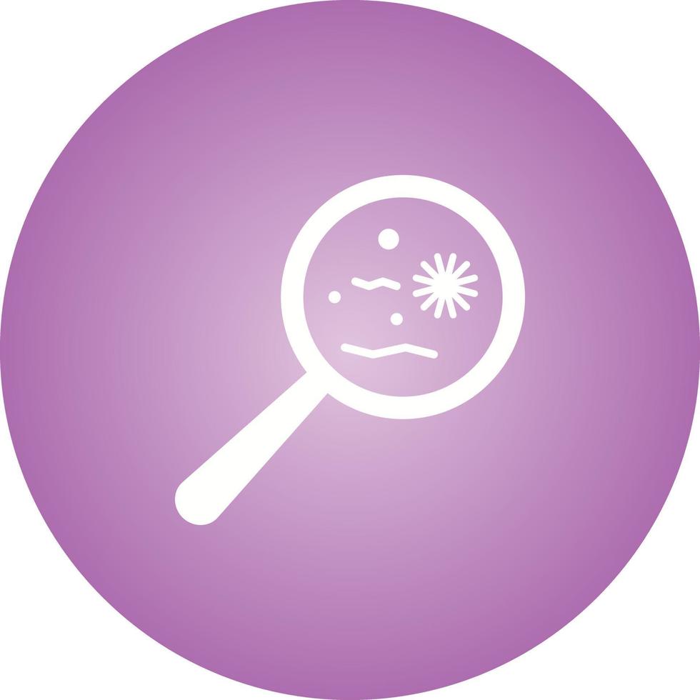 Unique Magnified Bacteria Vector Glyph Icon