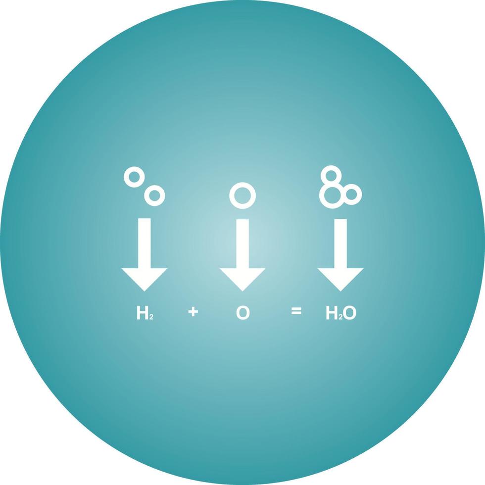 icono de glifo vectorial de fórmula química única vector