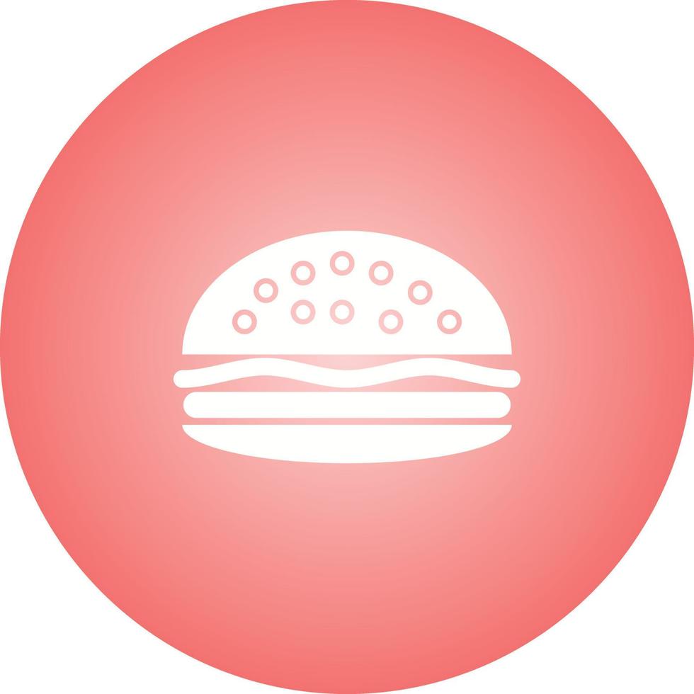 icono de glifo de vector de hamburguesa único